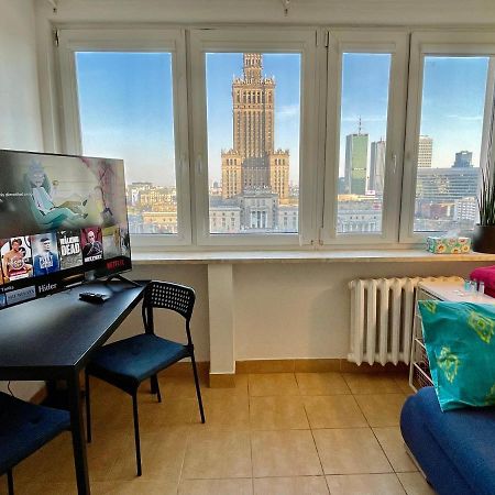 Super Apartament Palace 2X Metro Fast Wifi 500 Mbs Netflix Appletv Smarttv Panorama Miasta Varşova Dış mekan fotoğraf